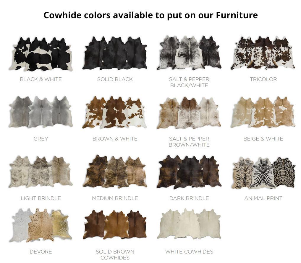 Custom Cowhide Ottoman - Tricolor – Cowhides Direct