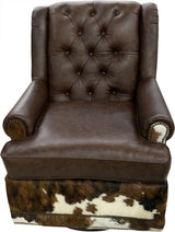 Split Rail Tallback Swivel Glider