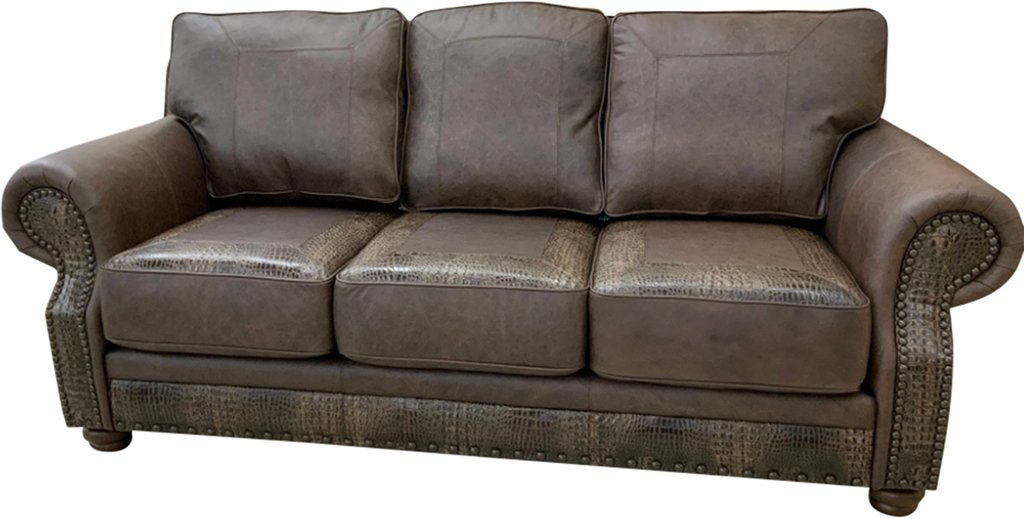 Classic Croc Western Leather Sofa