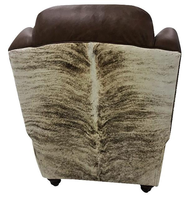 Rustic Cowhide & Crocodile Recliner