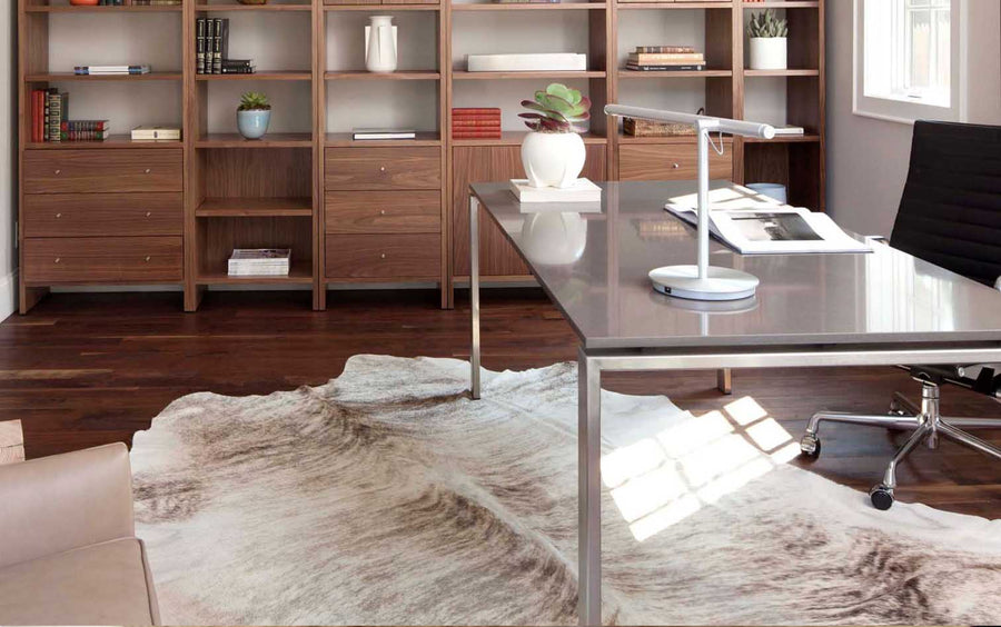 Faux Cowhide Print Rug, Light Brindle main image 0
