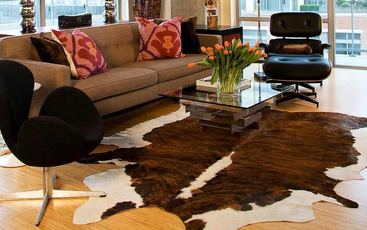 Medium Brindle Brazilian Cowhide Rug