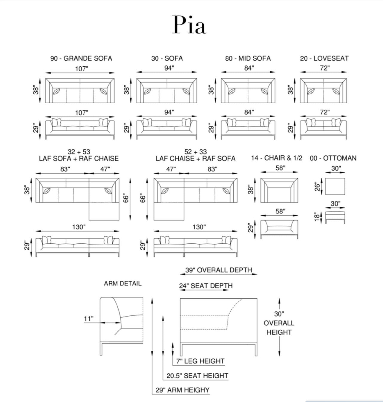Eleanor Rigby Pia 30 Sofa