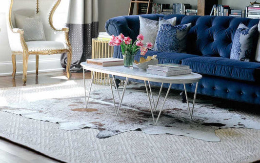 Salt & Pepper Brown Brazilian Cowhide Rug