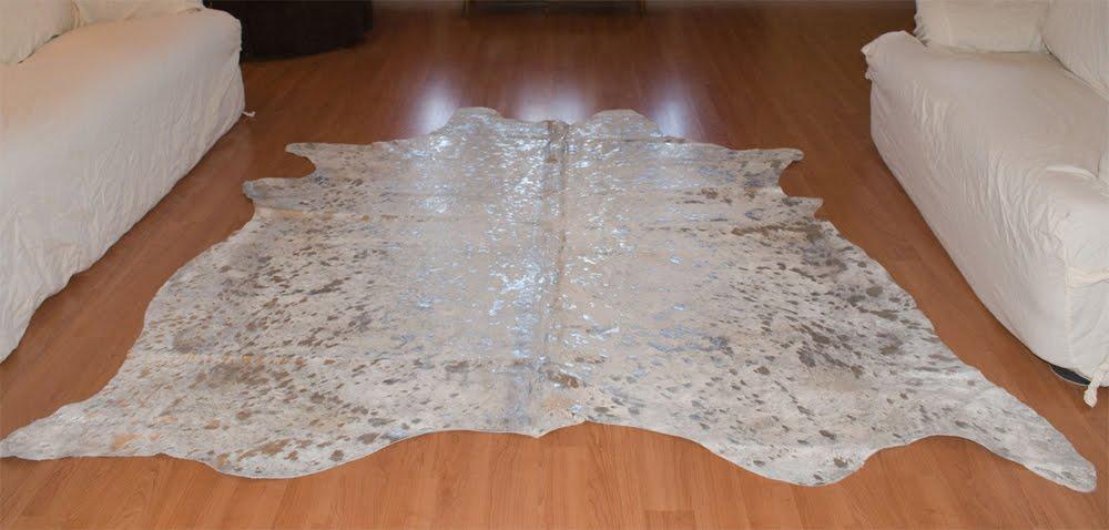 Silver Metallic Grey Cowhide