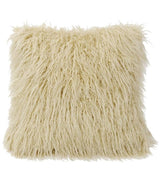 Cream Tibetan Lamb Single Sided Pillow 20" x 20" by Hudson Hides