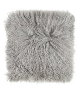 Grey Tibetan Lamb Single Sided Pillow 16" x 16" by Hudson Hides