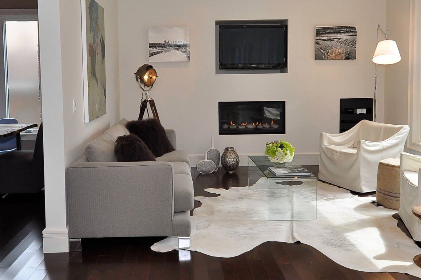 White Brazilian Cowhide Rug