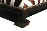 Custom Zebra Cowhide Ottoman